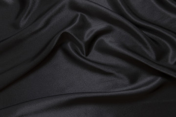 Fototapeta premium Black silk fabric background