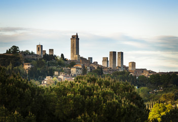 Fototapeta na wymiar City skyline of San Gimignano, Italy
