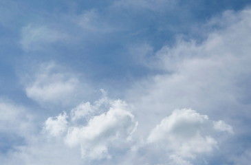 cloudy floating on bright sky in sunny day