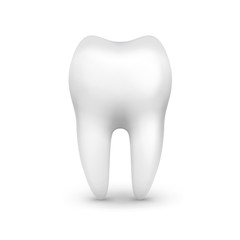 Single white tooth