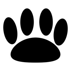 Animal trail black color icon.