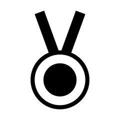 Medal the black color icon.