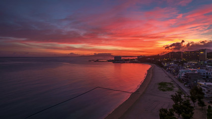 Sunrise at Tiger beach in Okinawa Japan