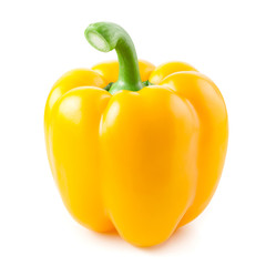 yellow bulgarian pepper isolated on white