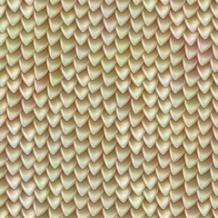 Seamless texture of metallic dragon scales. Reptile skin pattern