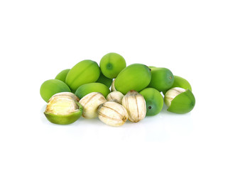 Lotus seed or young plant in the lotus seed or the bitter sprout inside a lotus seed.