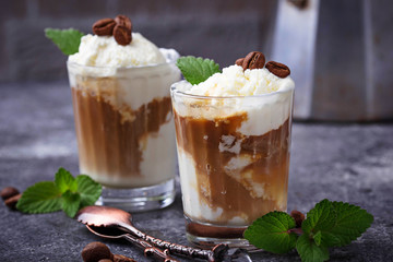 Ice cream with coffee