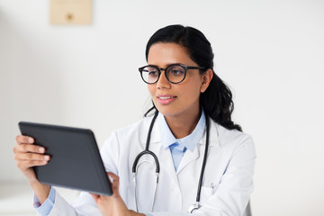 female doctor with tablet pc at hospital