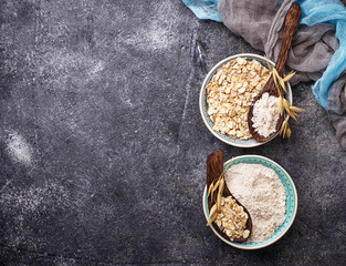 Fototapeta na wymiar Gluten free oat flour