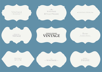 Set of Retro Blank Frames Vector