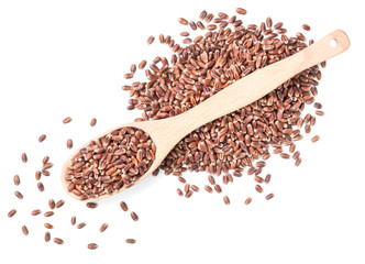 raw rye on white, top view