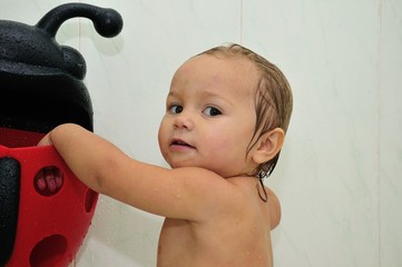 Baby in bathroom