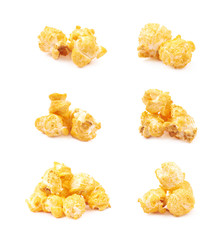 Pile of popcorn flakes isolated