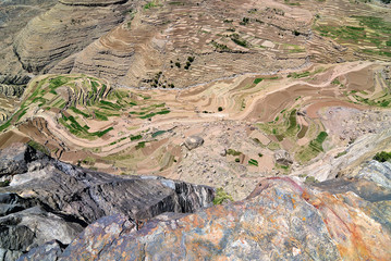 Yemen landscape from above