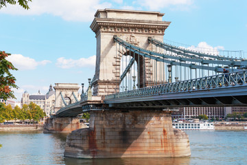 Obraz premium Budapest. Hungary. Chain bridge