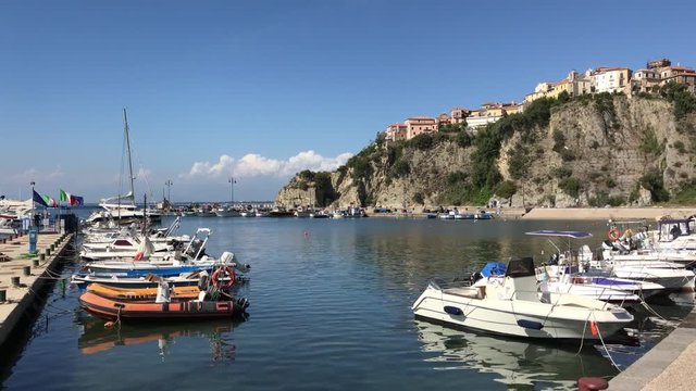 Agropoli, The view from the port, 4K