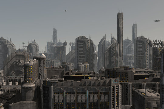 Future Cityscape 3D Illustration
