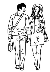 line illustration of abstract people on a white background 1