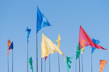 Colored flags against the sky © Oleksandr Kotenko