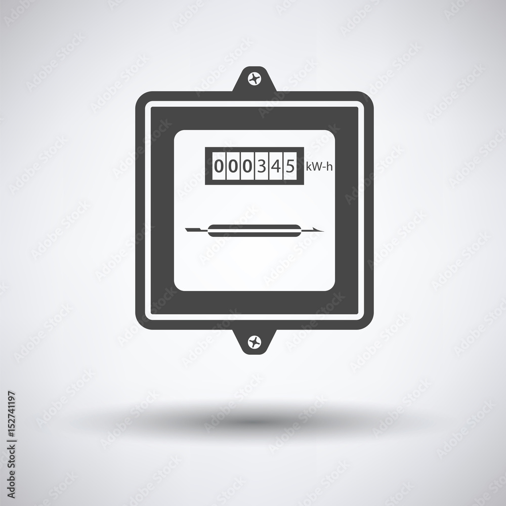 Poster electric meter icon