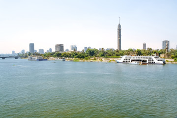 View on modern Cairo from the Nile