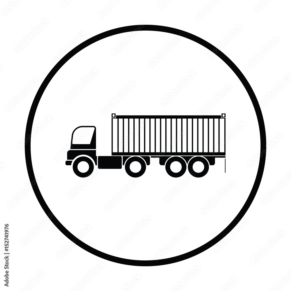 Canvas Prints container truck icon