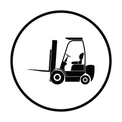 Warehouse forklift icon