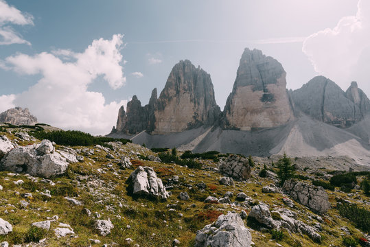 Die Drei Zinnen in den Dolomiten, Italien