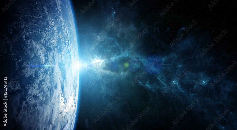 Fototapete planet earth in space 3d rendering elements of this image furnished by nasa