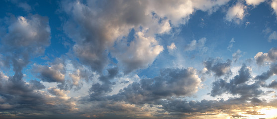 Sunset sky panorama background
