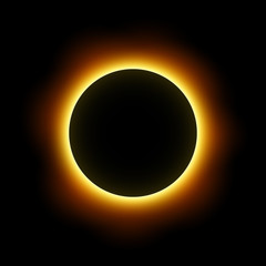 Naklejka premium Total eclipse of the sun . Vector .