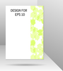 Abstract format poster brochure leaflet design template layout vector wave