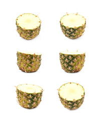 Bottom half of a pineapple isolated