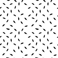 Abstract seamless hand drawn pattern. Modern grunge texture with botanical motif. Monochrome brush painted background.