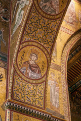 Fototapeta na wymiar MONREALE ITALY - October 13, 2009: Interior of the Cathedral of Monreale