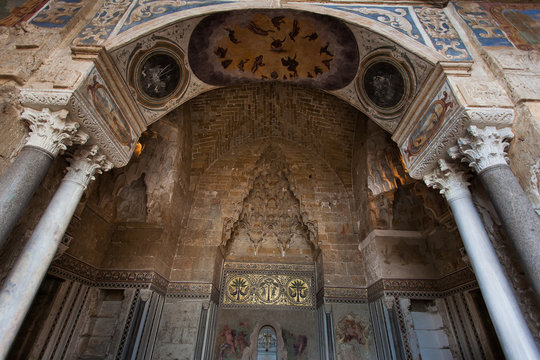 PALERMO, ITALY - October 14, 2009: The Zisa is a castle in Palermo, Sicily and is a structure of Arab-Norman