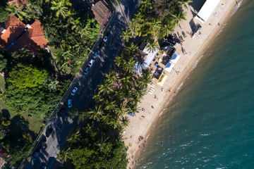 Fototapeta na wymiar Top View of Paradise Beach in Ilhabela, Brazil
