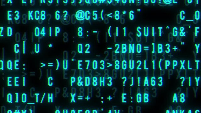 Abstract Animation Blue Digital Binary Data