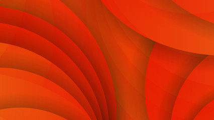 Abstract background of orange color. Curved lines. Vector illustration