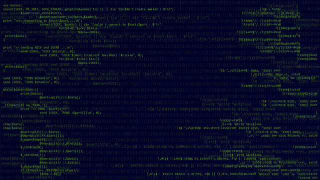 Abstract background with program code. Vector illustration