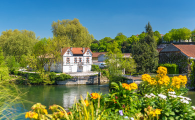 Picturesque landscape of the Charente River at Cognac, France