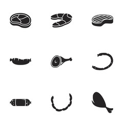 Icons for theme Meat. White background