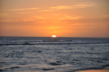 atardecer en el mar