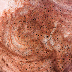 Texture with cocoa foam. There are many small bubbles