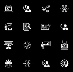 Business and Finances Icons Set. Flat Design.