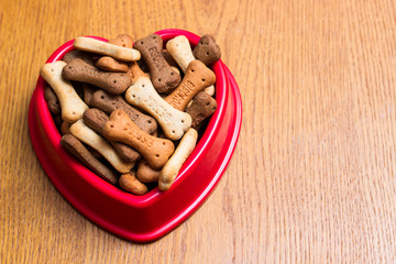 Dog treats in a bowl 