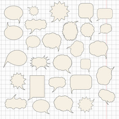 Speech bubble set