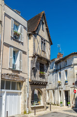 Fototapeta na wymiar Historic buildings in Cognac, a town in France