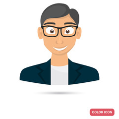 Men avatar icon in cartoon style for web and mobile design