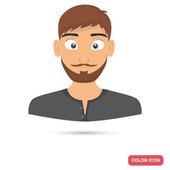 Men avatar icon in cartoon style for web and mobile design